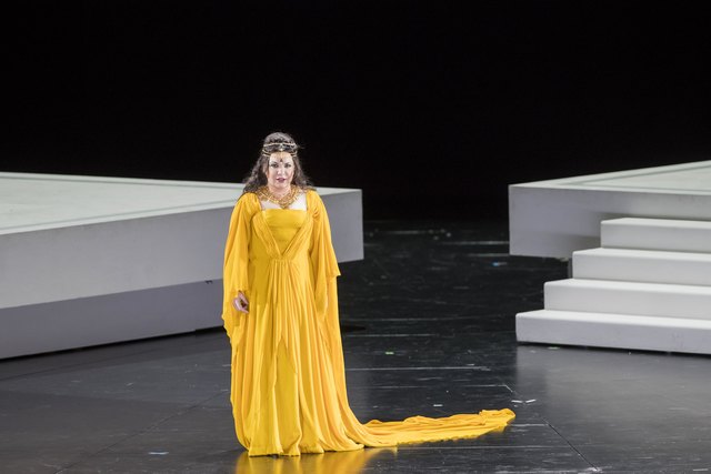 Fotoprobe Giuseppe Verdi AIDA Foto: Neumayr/Leo 01.08.2017 Jekaterina Sementschuk (Amneris) und Yusif Eyvazov (Radames)