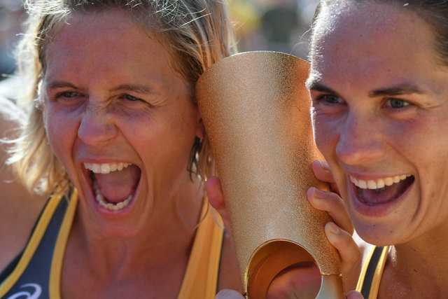 Deutsches Dameteam Laura Ludwig – Kira Walkenhorst feiern WM Titel