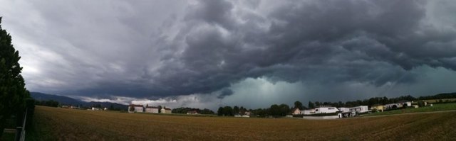 Der Himmel verdunkelte sich gestern, auch in Klagenfurt Land gab es umgestürzte Bäume sowie Überflutungen | Foto: Thomas Holzer/FF Krumpendorf