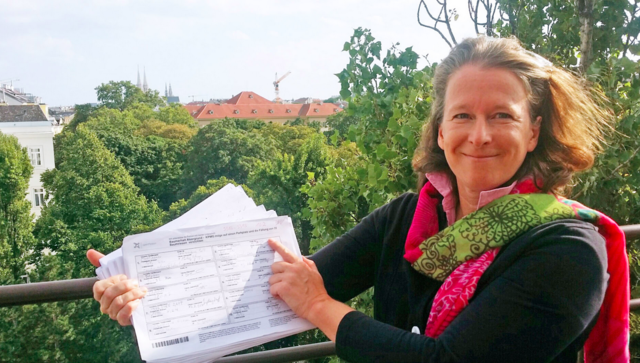 Erfolgreiche Kampagne: Dagmar Zeibig von der Initiative "Baumerhalt Alsergrund" hat bereits 3.500 Unterschriften gesammelt. | Foto: Privat