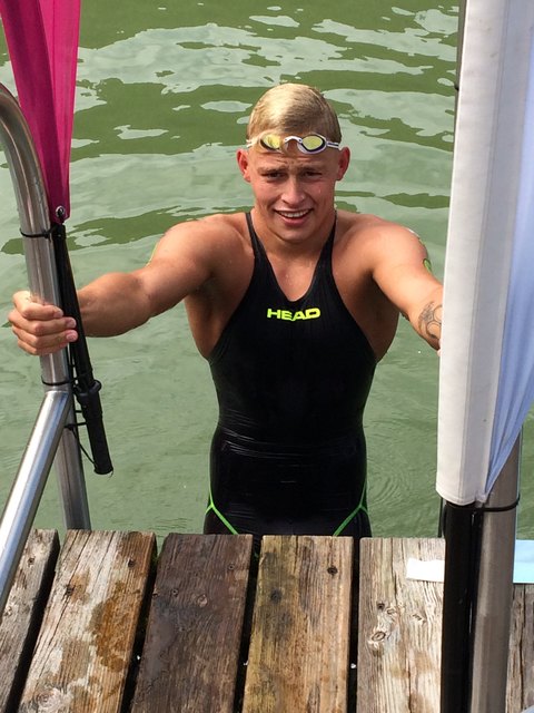 Marco Sonntag bei den Österreichischen Meisterschaften im Open Water am Hechtsee bei Kufstein 13.8.2017