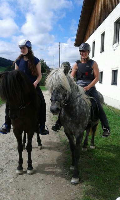 Larissa Wachtveitl und Barbara Fischer mit ihren Pferden beim TREC in Aigen-Schlägl | Foto: Foto: privat
