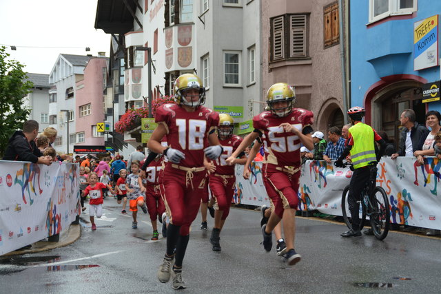 Voran rannten die "Telfs Patriots"