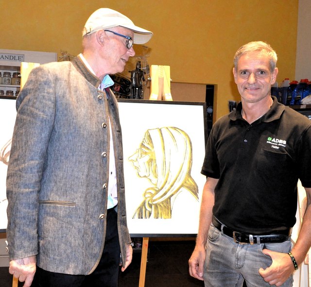 Horst Drumel mit "Quartiergeber" Gerold Haller