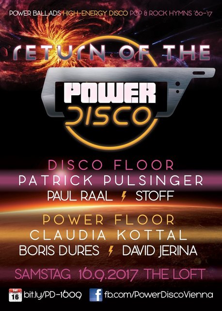 Return of the ϟ POWER DISCO - Samstag, 16. September 2017 @ The Loft | Foto: Stof Hofer