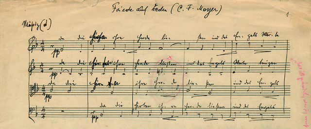 Arnold Schönberg: »Friede auf Erden« op.13 (Niederschrift)