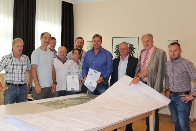 GR Hubert Lechner, GR Christian Rumpler, GR Norbert Koch, GGR Hermann Vorderwinkler, GR Vera Reisner, GR Sebastian Zenz, Bgm Harald Richter, DI Markus Grössinger, Ing. Wolfgang Böck und GR Harald Ringhofer
