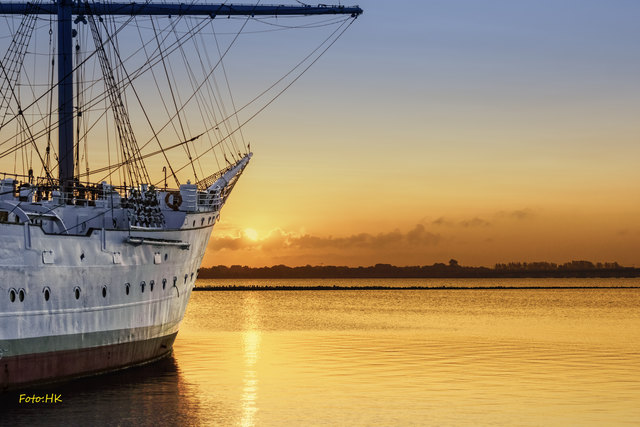 Um 6h20 bei der Gorch Fock