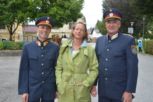 Oberstleutnant Klaus Innerwinkler, Gerlinde Schager, Polizeikommandant Hans-Jörg Karner