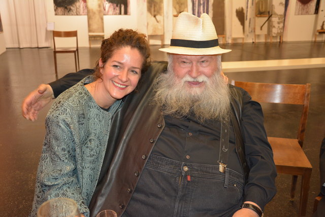 Judith Weissenböck mit hermann Nitsch