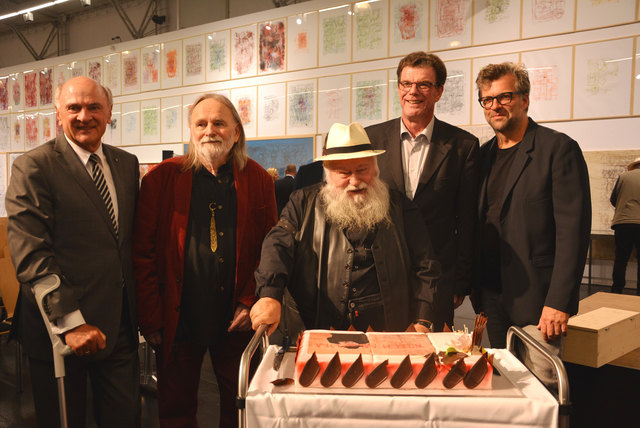 die vier Musketiere von Nitsch: Pröll, Denk, Resch und Kraus