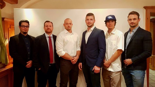 Vorstand der Blue Hawks:vlnr: Dominik Huber, René Melchardt, Patrick Gratzl, Gabriel Karner, Philipp Wied und Sebastian Karner