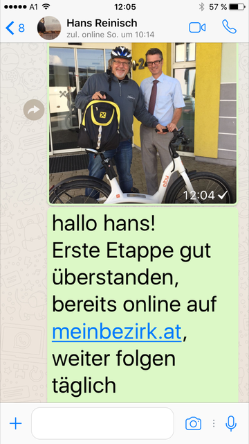Daher wird er auch ständig informiert.