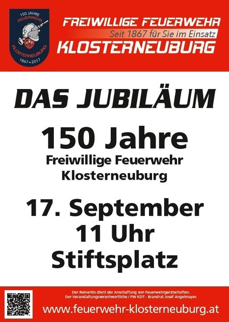 Die Freiwillige Feuerwehr Klosterneuburg feiert Jubiläum. | Foto: FF Klbg