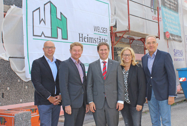 Jörg Teufelberger (Heimstätte) Gerhard Kroiß, Andreas Rabl, Christa Raggl-Mühlberger, Manfred Hochhauser (Heimstätte). | Foto: WHG