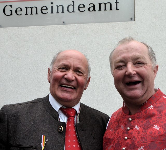 Josef Wielscher mit Helmut Oberlercher