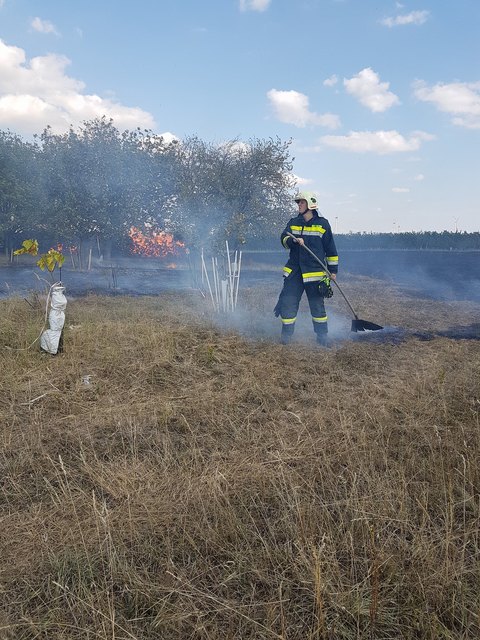 Der starke Wind erschwehrte die Löscharbeiten. | Foto: Norbert Stampfel