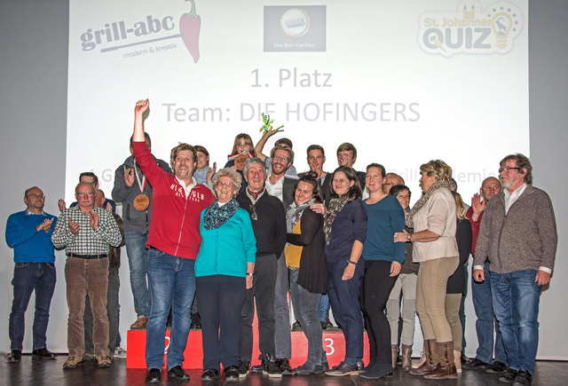 Die Siegerehrung beim Quiz 2016.