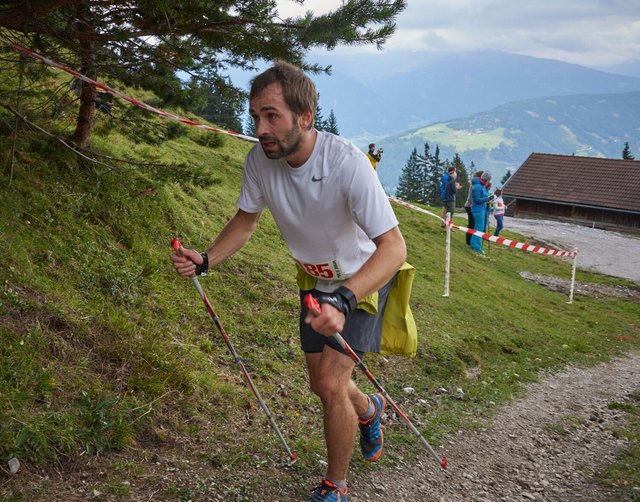 Simon Murauer wurde Dritter in der Klasse "Vertical Race Herren 1" | Foto: SV Telfes