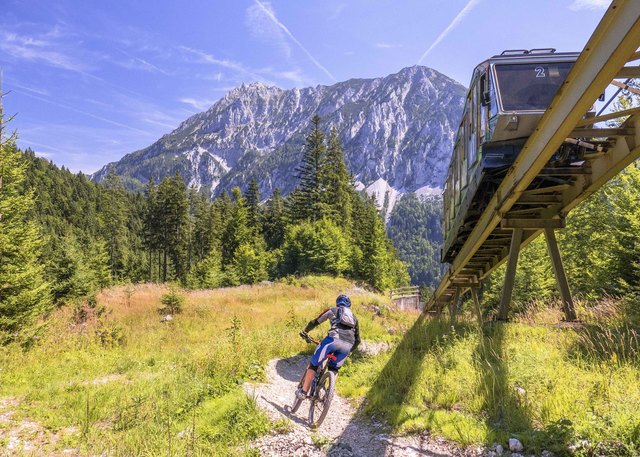 Am neuen Singletrail geht´s von der Wurzeralm ins Tal | Foto: Roland Haschka