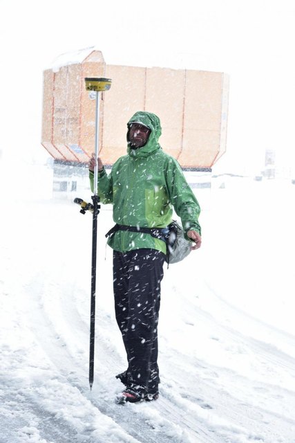 Messung bei Wintereinbruch