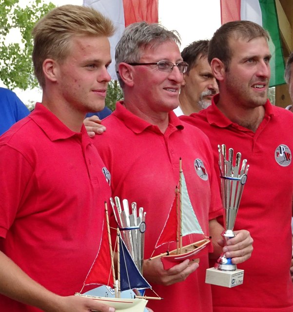 Das sensationelle Gesamtsieger Team des CC vom Verein Pro Pétanque Wien (vrnl.Laszlo FRANK, István FERDERI, Benedek BÚS)