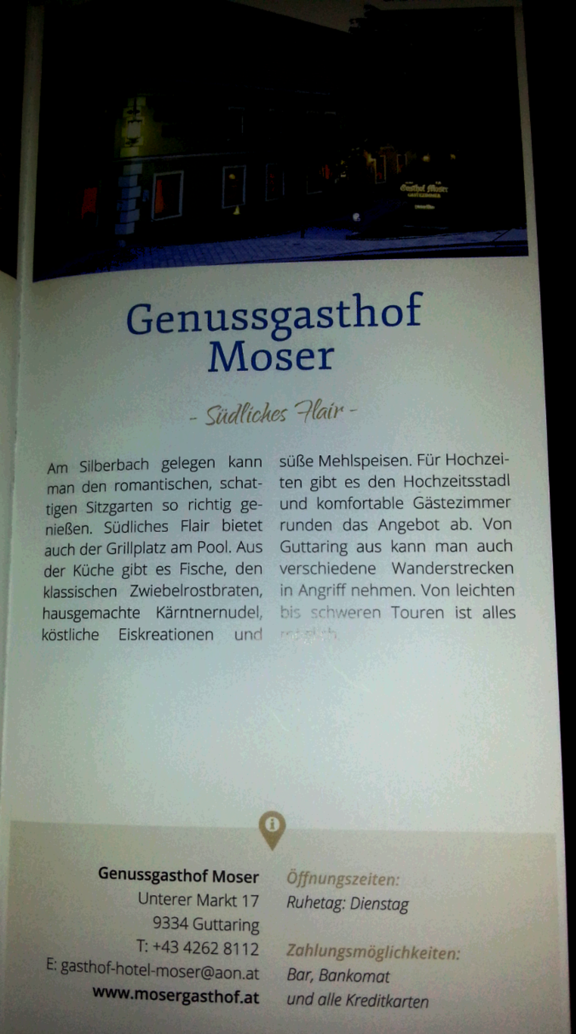 geht's Mittags zum Genussgasthof MOSER St. Veit
