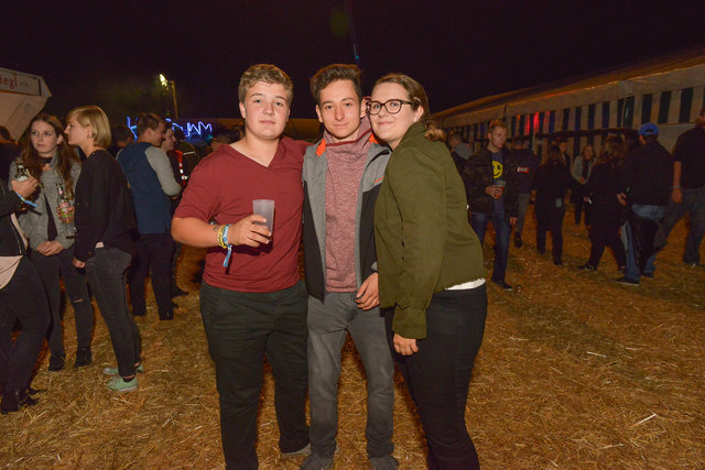 Martin, Patrick und Verena (v. l.) beim Weinlesefest