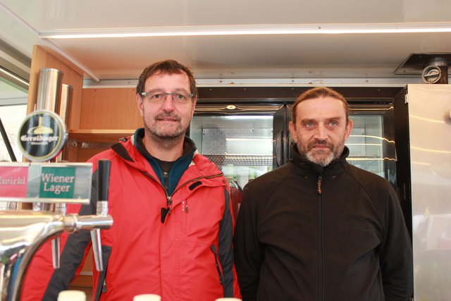 Geroldinger Braumeister Friedrich Willach und Karl Ricker sorgten für regionale Biere und Snacks.