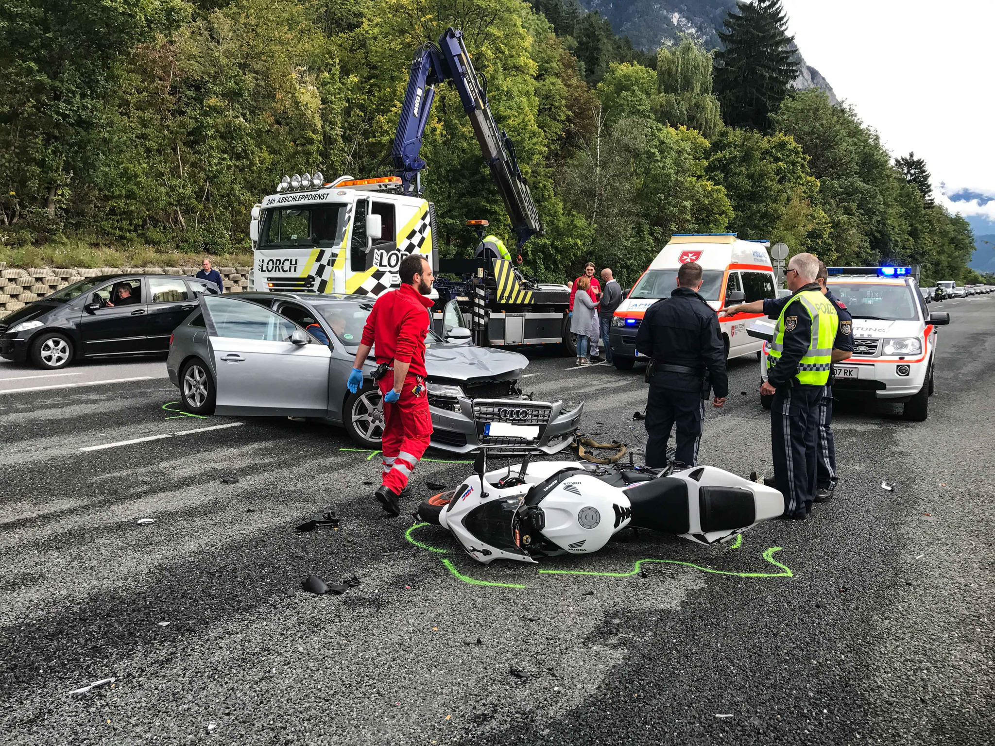 Schwerer Unfall bei Zirl - Telfs