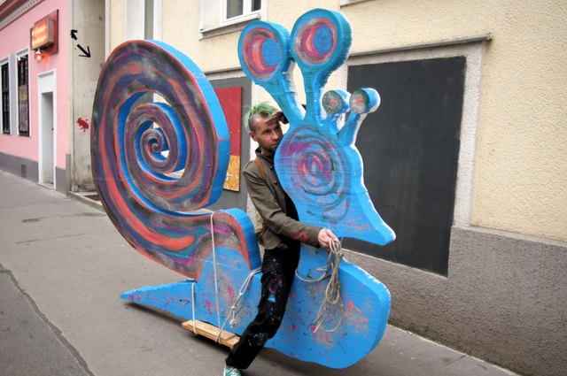 Mike Blumentopf setzt auf innovative Kunst. | Foto: Andreas-Michael Fleckl