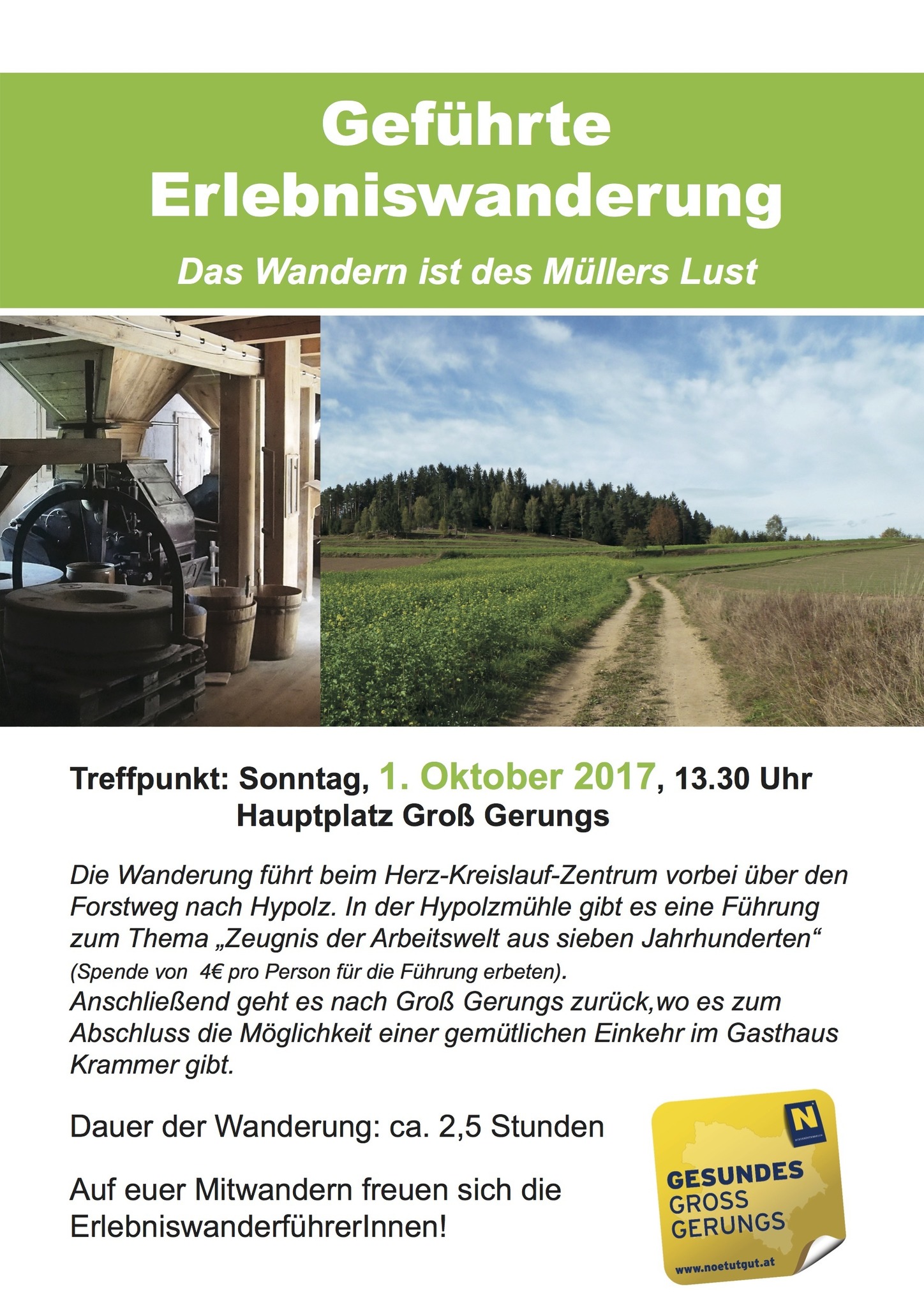 Erlebniswanderung „Das Wandern ist des Müllers