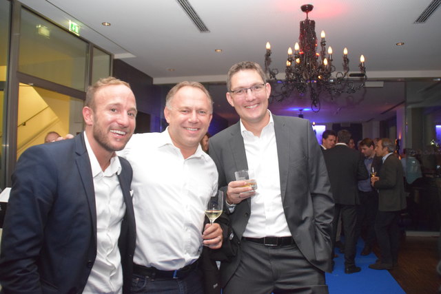 Von links: Robert Hebling (Bacardi), Joachim Breisacher (Champagner Pommery) und Florian Oberortner (Bacardi)