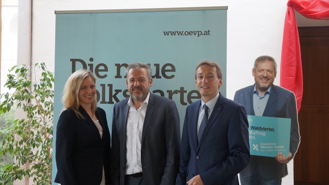 Gabriele Kernstock, Werner Groiß und Bgm. Jürgen Maier freuen sich auf einen intensiven Wahlkampf