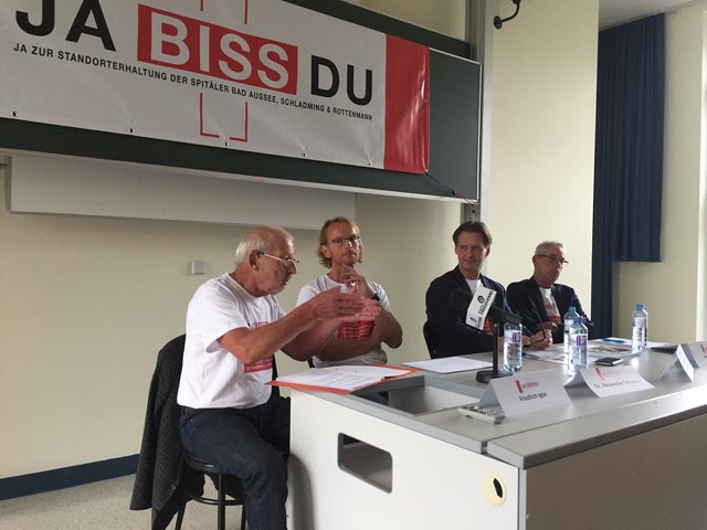 Friedrich Iglar, Alexander Schwarz, Michael Fölsner und Helmut Gassner (v. l.) verstehen die Vorgehensweise der Landesregierung nicht.