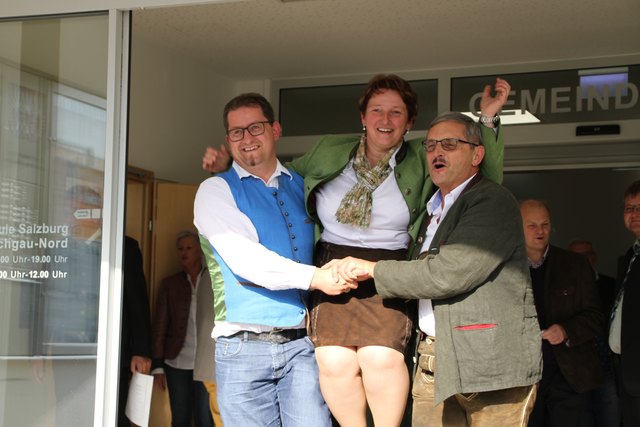 Jubelstimmung bei der ÖVP in Lamprechtshausen.