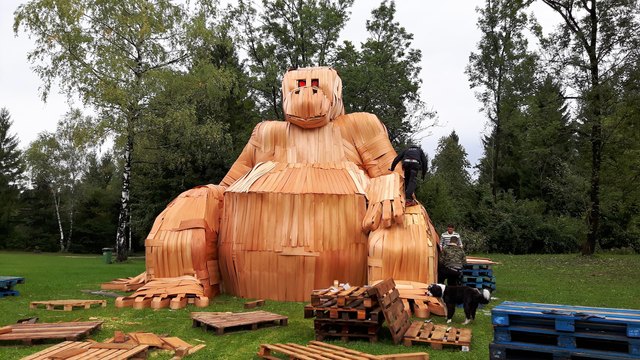 Der "Trojanische Gorilla" beim "Buring Animal 2017"