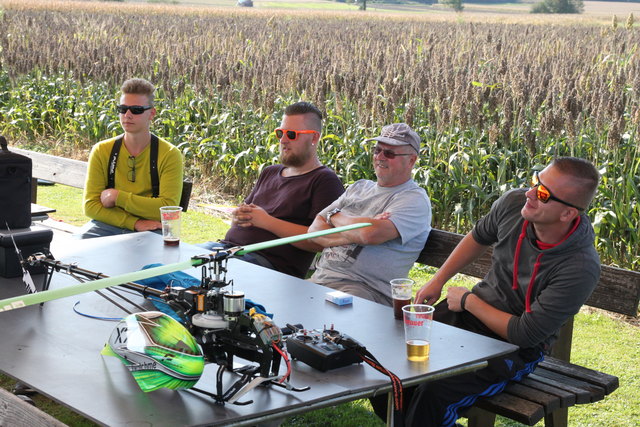 Entspannung der Piloten vor dem Start