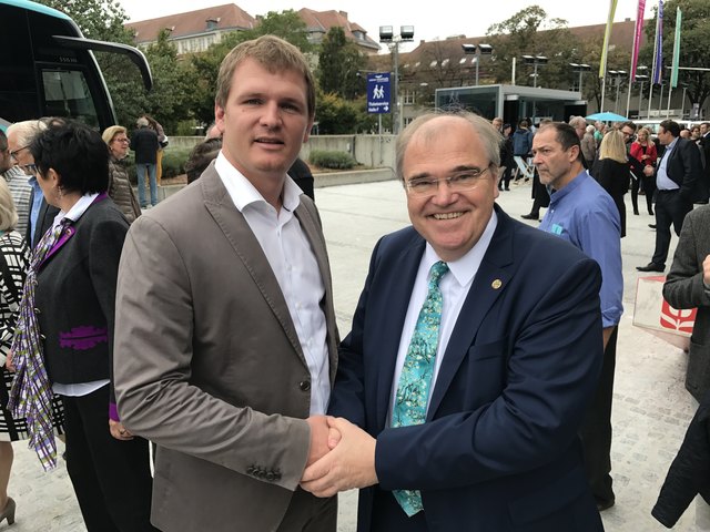 Nach dem Gespräch: Bernhard Hirczy (links), Wolfgang Brandstetter. | Foto: ÖVP