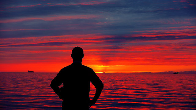 Sonnuntergang, hier sieht man die Farben der Natur