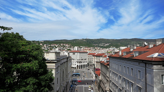 Überblick auf den Grüngürtel nahe Triest