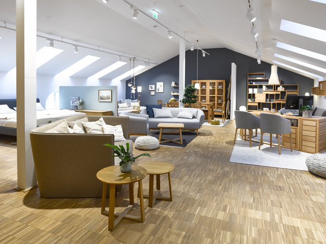 Rund 400 Quadratmeter des Grüne Erde-Stores in Linz sind Naturholzmöbeln gewidmet. | Foto: Grüne Erde