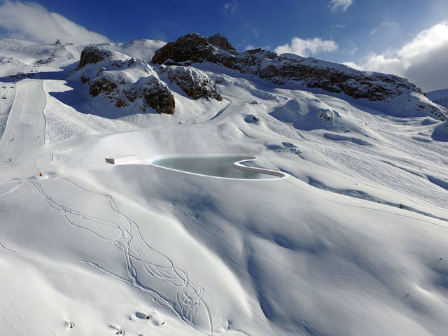 Durch den neuen Speicherteich Viderböden wurde die Beschneiungsanlage weiter verbessert. | Foto: TVB Paznaun-Ischgl