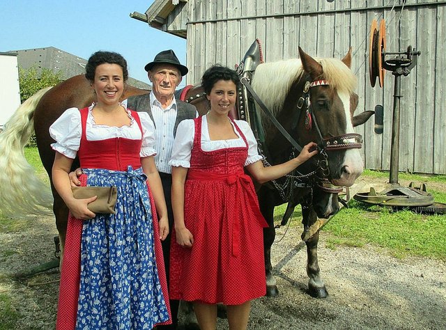 Die Leikermoser Schwestern aus Oberhofen und der Neukirchner Rosserer Engljähringer am Stehrerhof mehr hier : https://www.meinbezirk.at/voecklabruck/leute/dampfwoche-am-stehrerhof-d2251734.html