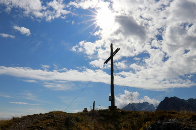 Herbstlicher Gipfel auf der Mauthner Alm
