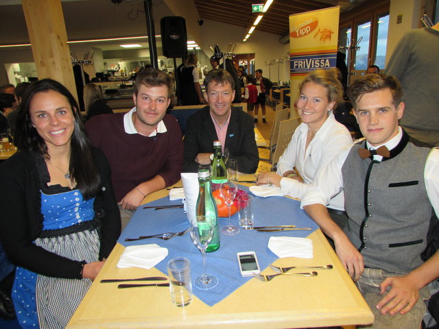Sportler unter sich: Anna Hofer, Dominik Zuech, Gerhard und Lisa Agerer, Simon Hitthaler.