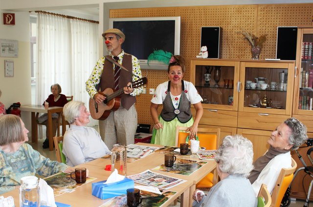 Die Clowndoctors begeisterten die Bewohner. | Foto: Barmherzige Brüder