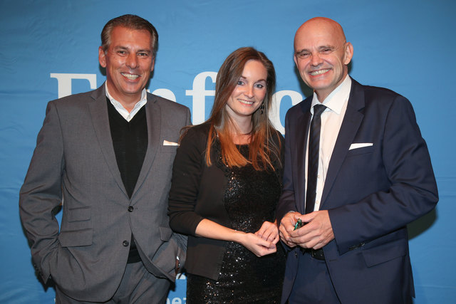 ORF-Salzburg Chefredakteur Gerd Schneider, Stadtblatt Redakteurin Lisa Gold und ORF-landesdirektor Christoph Takacs | Foto: Neumayr/Berger