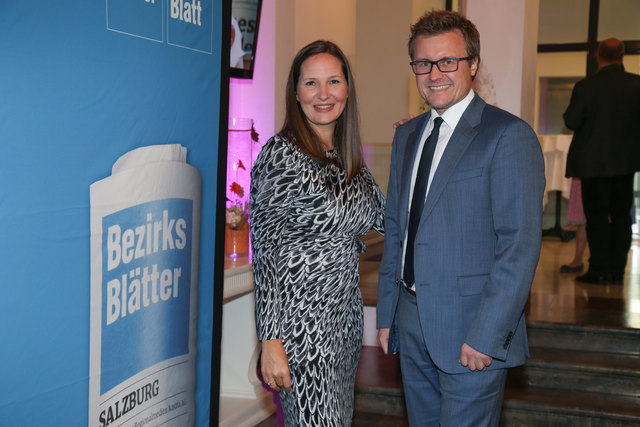 BB-Salzburg-Chefredakteurin Stefanie Schenker und Christoph Bachleitner (Raiffeisen-Marketing) | Foto: Neumayr/Berger