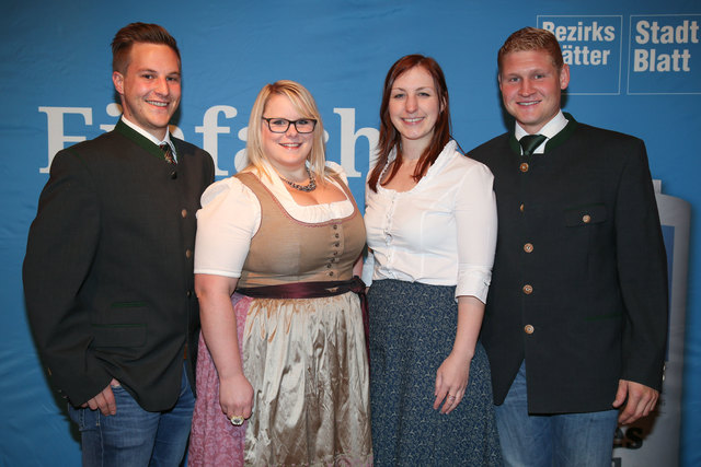 Landjugend Salzburg: Karin Asen und Michaela Gasser mit Alois Gruber und Maximilian Brugger | Foto: Neumayr/Berger